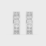 Huggies round 0.6 cttw lab grown diamond earrings