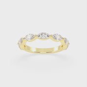 Marquise Cut Lab Grown Diamond Wedding Band