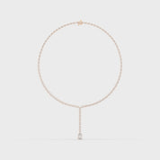 Oval Cut Lab Grown Diamond Tennis Necklace