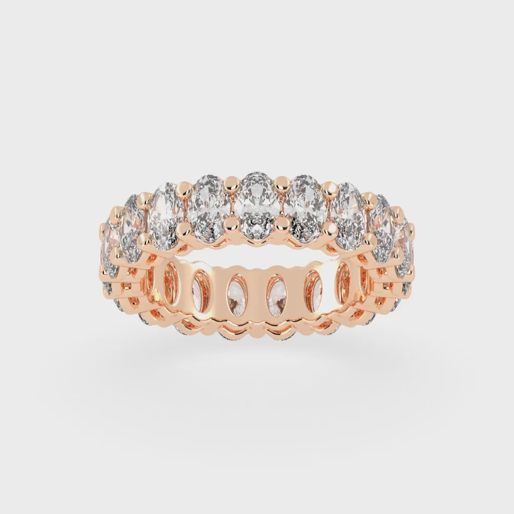 Oval Cut Lab Grown Diamond Eternity Band