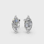 Two prong Marquise 1 cttw lab grown diamond studs