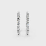 Hoop With Marquise and Round Diamonds 1.28 Cttw Lab Grown Diamond Studs