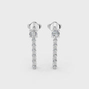 Long Drop Earrings 0.7 Cttw Lab Grown Diamond Earring