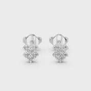 Chevron style round 0.12 cttw lab grown diamond studs