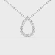 Teardrop Shaped Round cut 1.04 Cttw Lab Grown Diamond Pendant