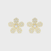 Flower Style round cut 1.38 Cttw Round Lab Grown Diamond Studs