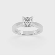 Princess Cut Petal-shaped Solitaire Lab Grown Diamond Engagement Ring (3.5 mm width)