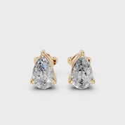 Three Prong Pear 1 Cttw Lab Grown Diamond Studs