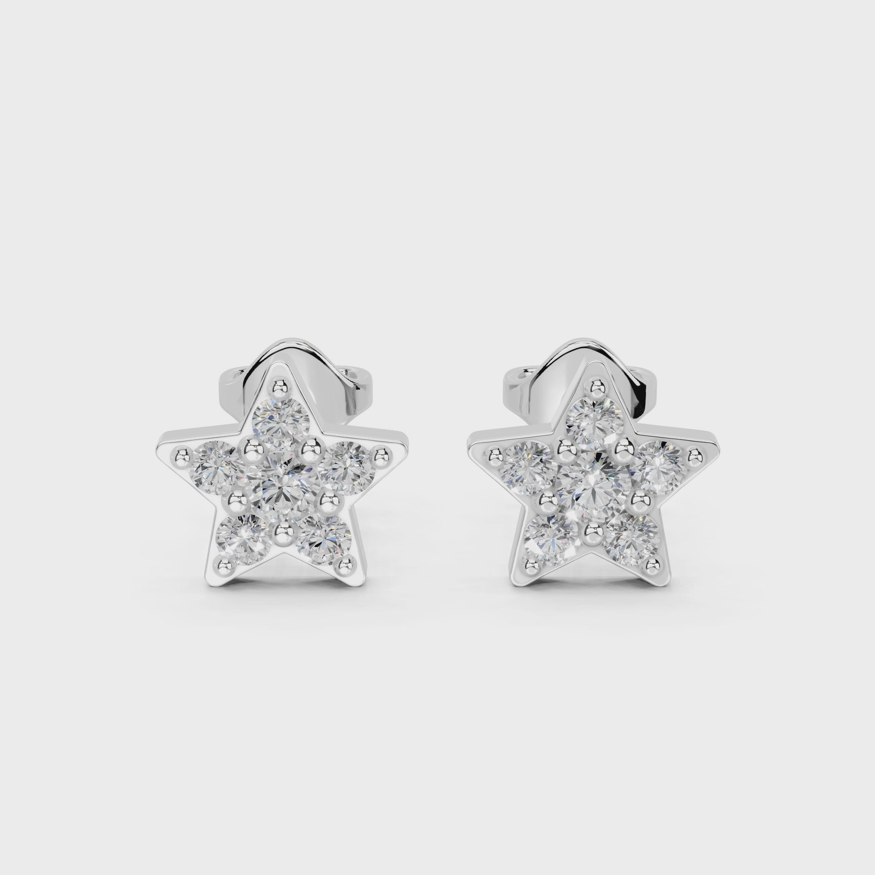 Star Style Cluster 0.72 Cttw Lab Grown Diamond Studs