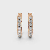 Hoop With Round Diamonds 0.63 Cttw Lab Grown Diamond Studs