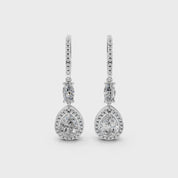 Fancy Teardrop Marquise and Pear cut 4.49 Cttw Lab Grown Diamond Earrings