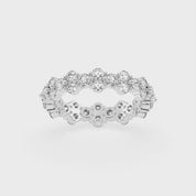 Fancy Prong Set Round Lab Grown Diamond Eternity Band