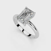 Emerald Cut Classic  Solitaire Lab Grown Diamond Engagement Ring