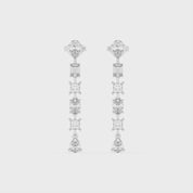 Long Drop Multishape 2.14 Cttw Lab Grown Diamond Earrings