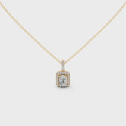 Halo Square Cushion Lab Grown Diamond Pendant