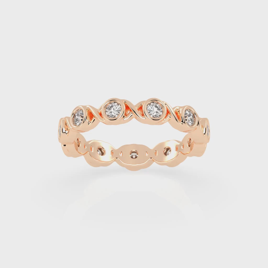 Round Cut Lab Grown Diamond Eternity Band