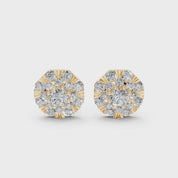 Round Cluster 2.3 Cttw Lab Grown Diamond Studs