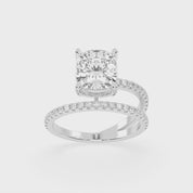 Cushion Cut Fancy  Lab Grown Diamond Engagement Ring