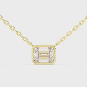 Bezel Set Emerald Cut 2.5 Cttw Lab Grown Diamond Pendant