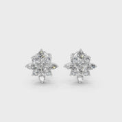 Flower style 2.06 cttw lab grown diamond studs