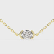 Bezel Set Oval Cut 2 Cttw Lab Grown Diamond Pendant