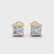 Four prong princess 1.5 cttw lab grown diamond studs