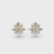 Flower style 2.06 cttw lab grown diamond studs