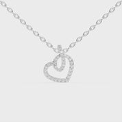 Heart Shaped Round Cut 0.34 Cttw Lab Grown Diamond Pendant