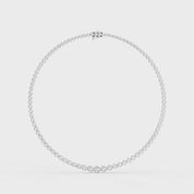 Round Cut Lab Grown Diamond Tennis Necklace