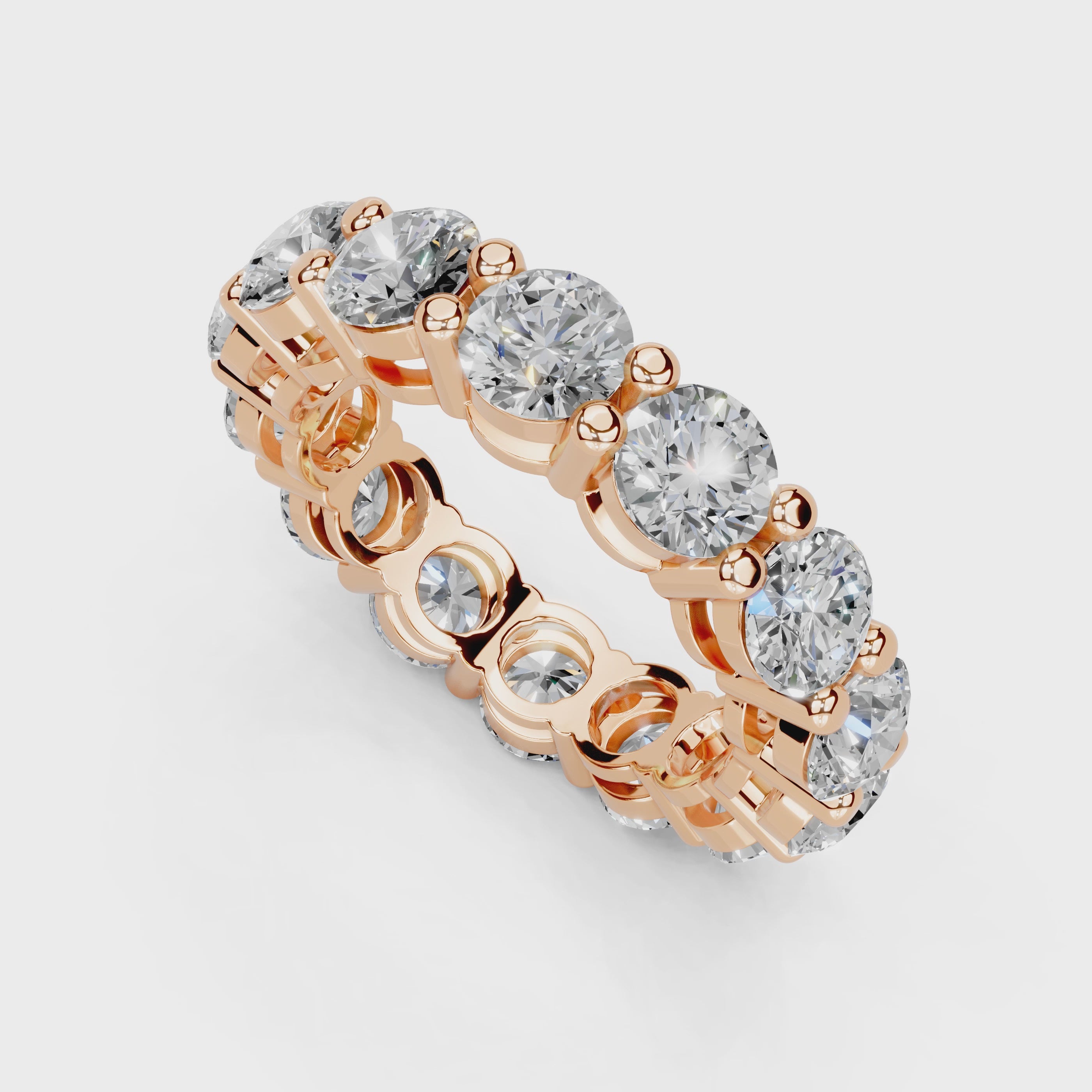 Round Cut Lab Grown Diamond Eternity Band