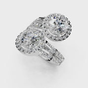 Round Cut Fancy  Lab Grown Diamond Engagement Ring