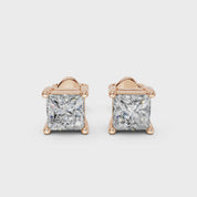 Four prong princess 1.5 cttw lab grown diamond studs