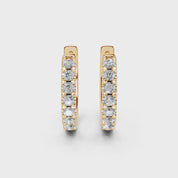 Hoop With Round Diamonds 0.63 Cttw Lab Grown Diamond Studs