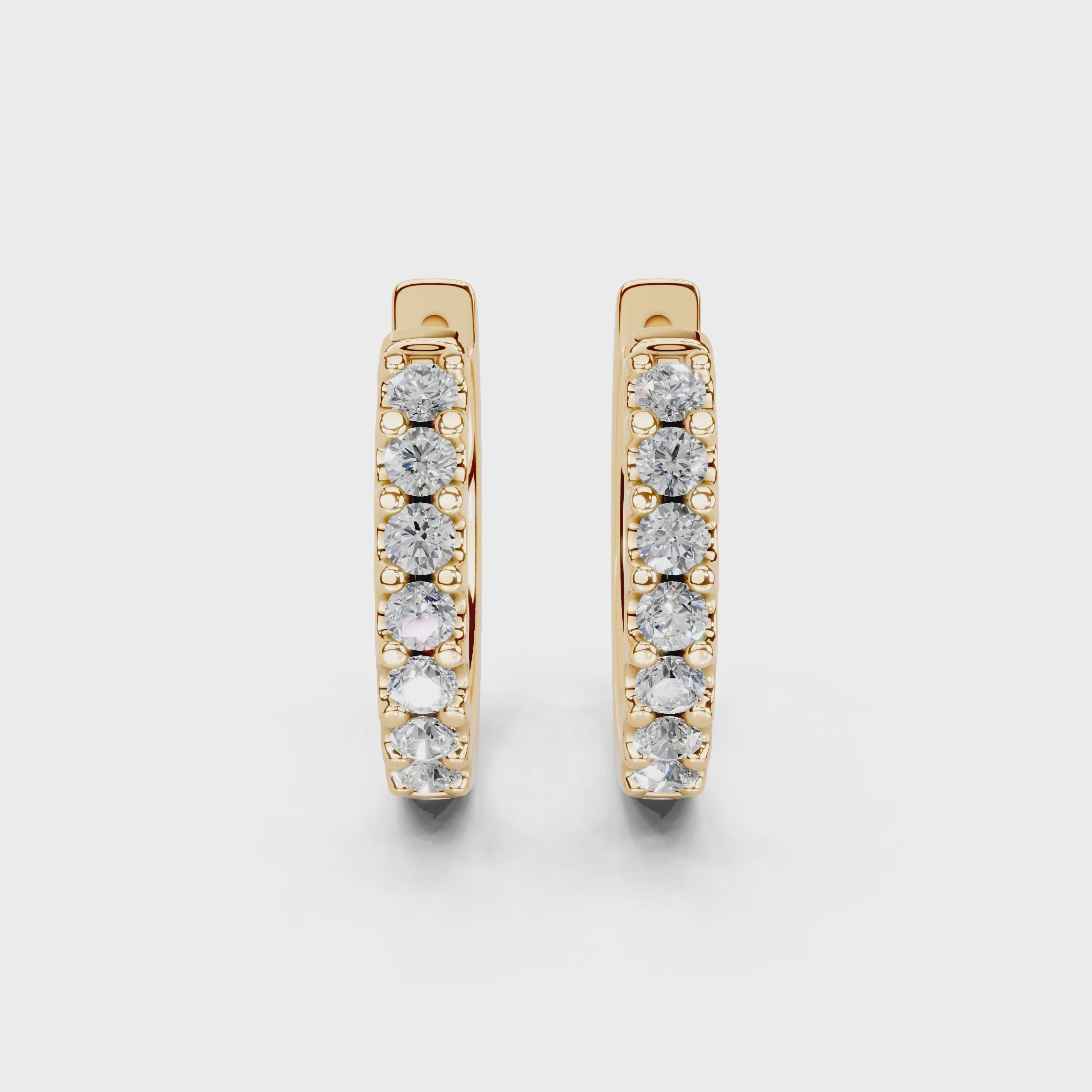 Hoop With Round Diamonds 0.63 Cttw Lab Grown Diamond Studs