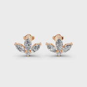 Fancy Marquise cut 2.65 Cttw Lab Grown Diamond Studs