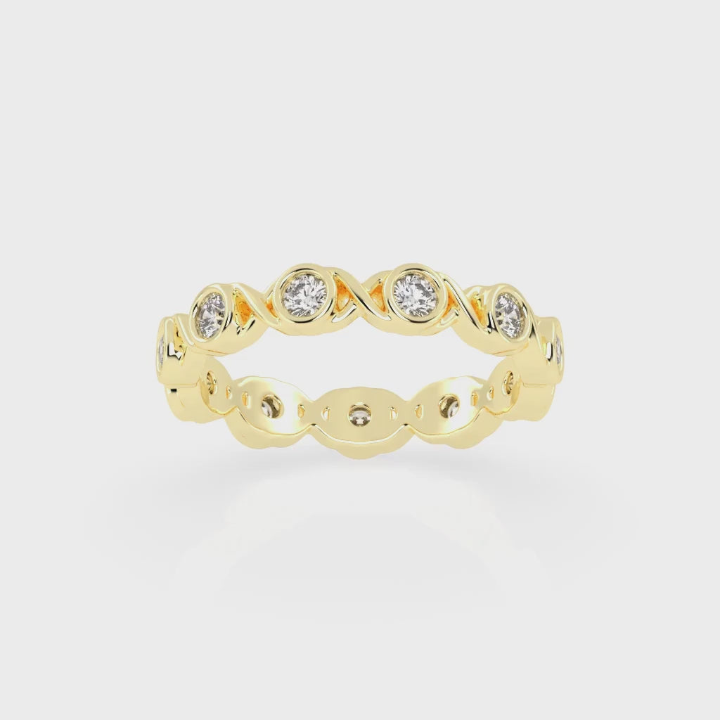 Round Cut Lab Grown Diamond Eternity Band