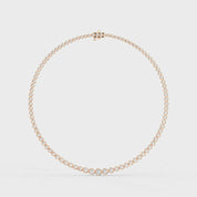 Round Cut Lab Grown Diamond Tennis Necklace