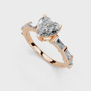 Heart Cut Fancy  Lab Grown Diamond Engagement Ring