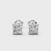 Four prong princess 1 cttw lab grown diamond studs