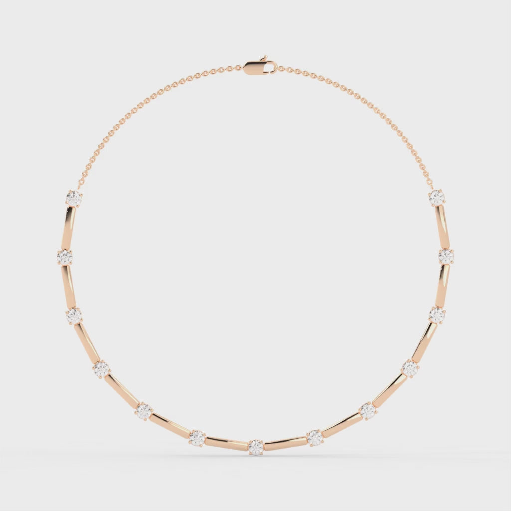 By the yard Round Cut Lab Grown Diamond Necklace