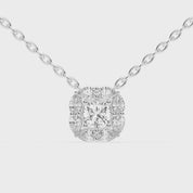 Square Cushion and Pear Cut 1.63 Cttw Lab Grown Diamond Pendant