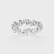 Round and Pear Cut Lab Grown Diamond Anniversary Band