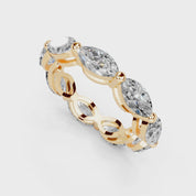 Marquise Cut Lab Grown Diamond Eternity Band