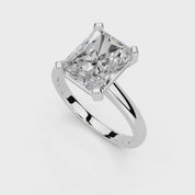 Radiant Cut Low Setting Solitaire Lab Grown Diamond Engagement Ring (2.2 mm width)