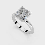 Princess Cut Knife Edge Solitaire Lab Grown Diamond Engagement Ring (1.5-2mm width)