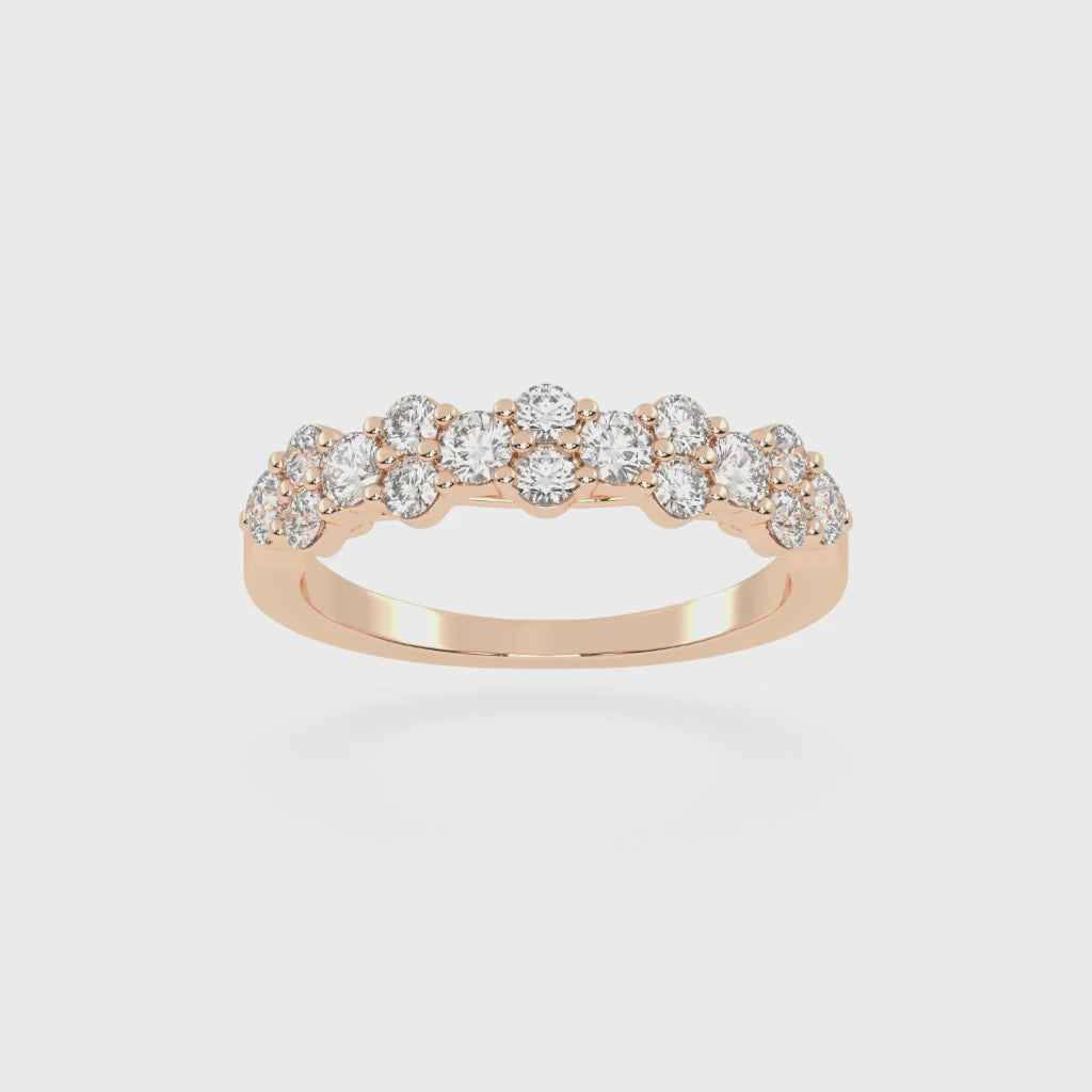 Round Cut Lab Grown Diamond Anniversary Band