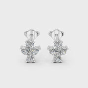 Multishape Fancy 0.82 cttw lab grown diamond studs