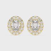 Halo Oval 4.6 cttw Lab grown diamond studs