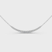 Round cut 1.45 Cttw Lab Grown Diamond Bar Pendant