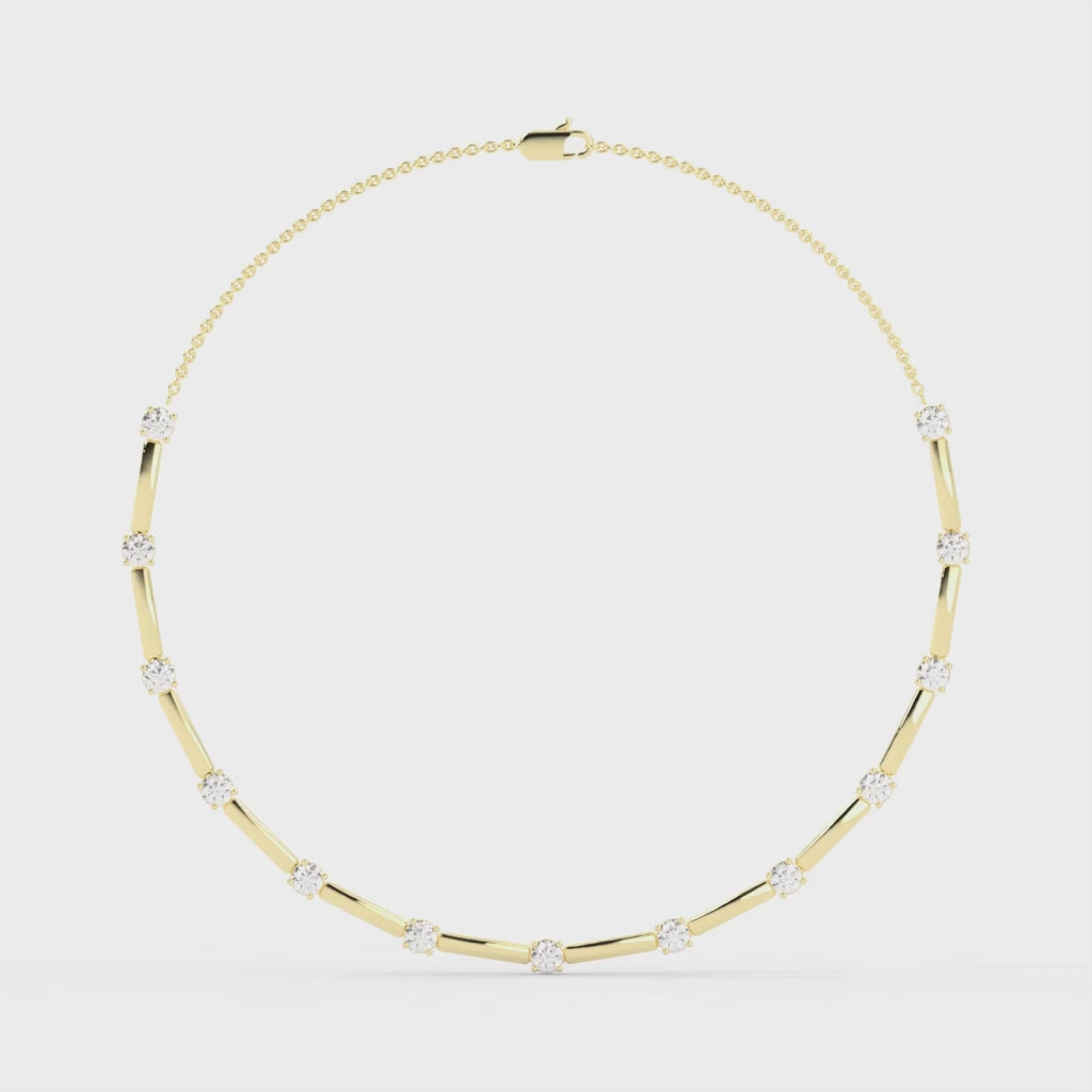 By the yard Round Cut Lab Grown Diamond Necklace